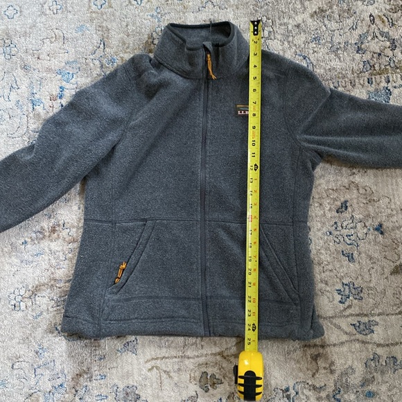 EUC SIZE XS LLBEAN MOUNTAIN CLASSIC HEATHER CHARCOAL FLEECE JACKET - Picture 10 of 11